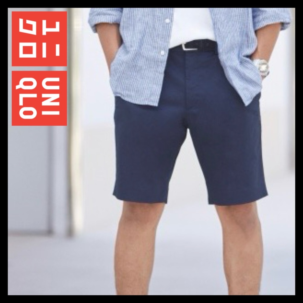 UNIQLO Unisex Twill Chino Shorts (9") Color: 69 NAVY NWT Size: (Small)